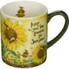 Ceramic Sunflowers 14 Oz. Mug By Debi Hron (10995021037), 1 Count (Pack Of 1), Multicolored