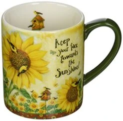 Ceramic Sunflowers 14 Oz. Mug By Debi Hron (10995021037), 1 Count (Pack Of 1), Multicolored