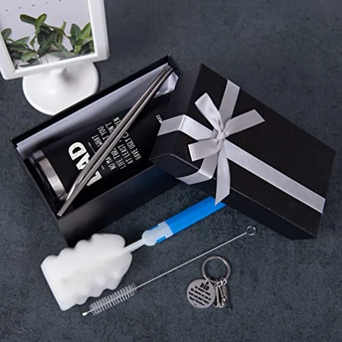 Dad Tumbler Gifts For Dad From Daughter Son - 20oz Stainless Steel Double-walled Insulated No Matter What Ugly Children Travel Mug Christmas, Birthday, Father's Day Gift Set With Lid & Straw 3 Dad Tumbler Gifts For Dad From Daughter Son - 20oz Stainless Steel Double-walled Insulated No Matter What Ugly Children Travel Mug Christmas, Birthday, Father's Day Gift Set With Lid & Straw - Image 3
