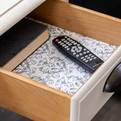 Smooth Top Easy Liner Shelf Liner, Top Cabinet Multipack, 6-Rolls, Each 12" Width, 10' Length, Grey Damask 11 Smooth Top Easy Liner Shelf Liner, Top Cabinet Multipack, 6-Rolls, Each 12" Width, 10' Length, Grey Damask -Peugeot Shop 51Ay0fQLJzL