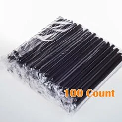 OLDEN APPLE, 8inch 12mm Diameter Drinking Straws,100Pcs Individually Wrapped Disposable Plastic Big Boba Bubble Pearls Tea Drinking Straws -Peugeot Shop 51B1LmQaDtL