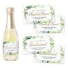 Set Of 10 Bridal Party Mini Champagne Labels, 8 Bridesmaid Labels And 2 Maid Of Honor Labels, Bridesmaid Proposal, Bridal Party Favors, Ideas, And Gifts