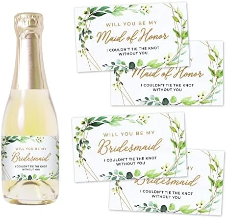 Set Of 10 Bridal Party Mini Champagne Labels, 8 Bridesmaid Labels And 2 Maid Of Honor Labels, Bridesmaid Proposal, Bridal Party Favors, Ideas, And Gifts 6 Set Of 10 Bridal Party Mini Champagne Labels, 8 Bridesmaid Labels And 2 Maid Of Honor Labels, Bridesmaid Proposal, Bridal Party Favors, Ideas, And Gifts - Image 6