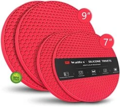 Silicone Microwave Mats, Walfos Heat Resistant Multi-Purpose Microwave Trivet Mat, Non-Slip, BPA Free And Dishwasher Safe, Perfect For Microwave, Oven, Hot Pan, Set Of 2, Grey -Peugeot Shop 51BILDMU9 L. AC