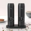 Electric Salt And Pepper Grinder Set Combo, Automatic Grinder, Salt And Pepper Shakers With Charging Base Electric Pepper Mill With Refillable Kitchen Gadgets House Warming Gifts New Home