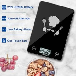 Food Scale, Smart Food Scale With Battery For Food Ounces And Grams With,Tare Function Easy Kitchen Scale Clean Waterproof Tempered Glass For Baking Digital Food Scale -Peugeot Shop 51BQVBBJGLL