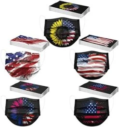 50 Packs Glitter Disposable Face_masks For Adult Women Paper Masks Bling Sparkly Patterned Cute Coloured Party Printed 3-layer Breathable Face Cover Spring Summer -Peugeot Shop 51BSXXNXtaL. AC