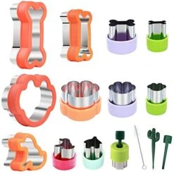 Dog Cookie Cutters,Dog Treat Cutters,Dog Bone And Dog Paw Print Cookie Mold For Homemade Treats - Stainless Steel Cookie Cutter Molds For Kids (Assorted Sizes)