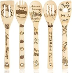 5Pcs Mothers Day Wooden Spoons Utensils Set, Non-Stick Cooking Utensils Carve Burned Bamboo Spoons Spatula Kitchen Cookware Gadget Decor Kit Mothers Day Mom Birthday Fun Gift Idea -Peugeot Shop 51BhOWxngL. AC