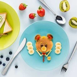 9-Piece Toddler Kids Silverware Flatware Set, HaWare Stainless Steel Hammered(Adult Look) Preschooler Eating Utensils, Adult Diet Tableware, Includes 3 Spoons 3 Forks 3 Butter Knives, Dishwasher Safe -Peugeot Shop 51BmJu6j1sL