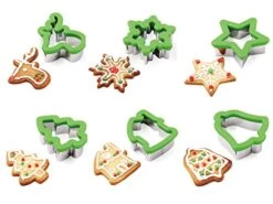 13 Pcs Stainless Steel Christmas Cookie Cutters With Comfort Grip 3.5í Plus A Rolling Pin For Large Holiday Cookies, Snowflake Cookies, Gingerbread Man Cookies, Christmas Party And Baking Gift -Peugeot Shop 51BmmpeL8QL