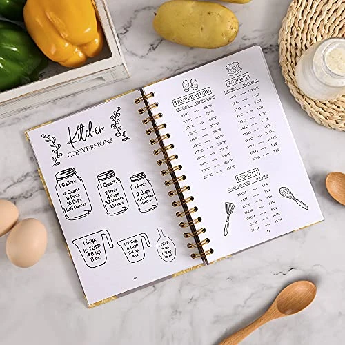 Blank Recipe Book To Write In Your Own Recipes, Recipe Notebook Hardcover Spiral Bound, Recipe Organizer, Cooking Recipe Journal, Cook Book Journals Blank Cookbook Fill In, Kitchen Lemon Decor, Make. 3 Blank Recipe Book To Write In Your Own Recipes, Recipe Notebook Hardcover Spiral Bound, Recipe Organizer, Cooking Recipe Journal, Cook Book Journals Blank Cookbook Fill In, Kitchen Lemon Decor, Make. - Image 3