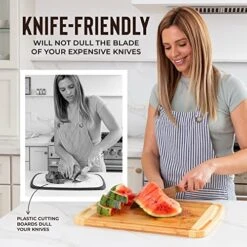 Bamboo Cutting Board - Chopping Board, Wood Cutting Board With Juice Groove, Charcuterie Board, Serving Platter Cheese Board, Bread Board, Turkey Meat Cutting Board, Wooden Cutting Boards For Kitchen 7 Bamboo Cutting Board - Chopping Board, Wood Cutting Board With Juice Groove, Charcuterie Board, Serving Platter Cheese Board, Bread Board, Turkey Meat Cutting Board, Wooden Cutting Boards For Kitchen -Peugeot Shop 51BrEAXi4EL