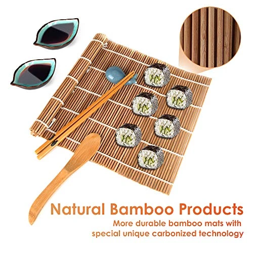 Sushi Making Kit, 20 In 1 Sushi Bazooka Roller Kit With Chef’s Knife, Bamboo Mats, Bazooka Roller, Rice Mold, Temaki Sushi Mats, Rice Paddle, Rice Spreader, Chopsticks, Sauce Dishes, Guide Book 3 Sushi Making Kit, 20 In 1 Sushi Bazooka Roller Kit With Chef’s Knife, Bamboo Mats, Bazooka Roller, Rice Mold, Temaki Sushi Mats, Rice Paddle, Rice Spreader, Chopsticks, Sauce Dishes, Guide Book - Image 3