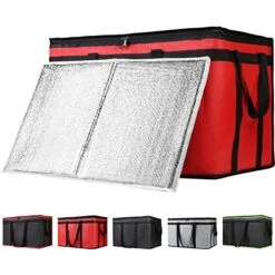 1-Pack Insulated Food Delivery Bag With Hard Bottom, XXX-Large Commercial Food Warmers For Uber Eats/Doordash, Black-Red Edge 24 1-Pack Insulated Food Delivery Bag With Hard Bottom, XXX-Large Commercial Food Warmers For Uber Eats/Doordash, Black-Red Edge -Peugeot Shop 51C07fS6mhL