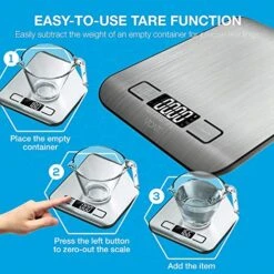 'Milo' Kitchen Scale, Food Scale, Digital & Mechanical Scale With Beautiful LCD Screen, 6 Measurement Units, Gram Scale Used For Weight Loss, Baking, Cooking, 304 Food Grade Stainless Steel 7 'Milo' Kitchen Scale, Food Scale, Digital & Mechanical Scale With Beautiful LCD Screen, 6 Measurement Units, Gram Scale Used For Weight Loss, Baking, Cooking, 304 Food Grade Stainless Steel -Peugeot Shop 51C23TFuyGL