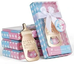 Pack Of 12 Poppin Bottle Bottle Openers For Gender Reveal Favors/Souvenirs,Boy Or Girl Baby Shower Or Gender Reveal Party Decoration Supplies,Neutral Reveal Party Decor Keepsake Supplies