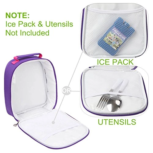 Yodo Kids Insulated Lunch Tote Bag With Name Tag For Girls, Butterfly 2 Yodo Kids Insulated Lunch Tote Bag With Name Tag For Girls, Butterfly - Image 2