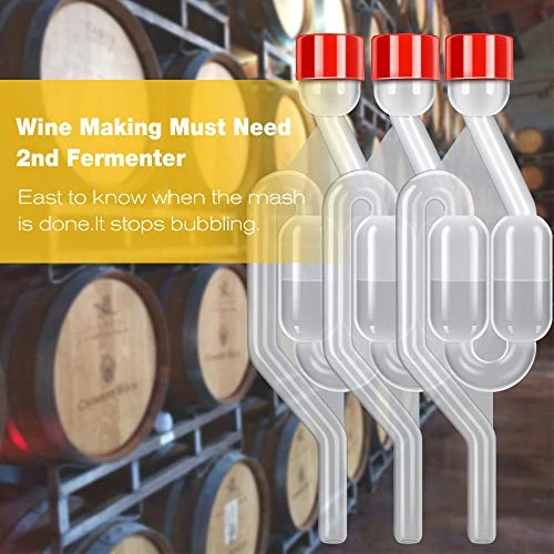 ONEBOM Fermentation Airlock 3 Pack, S Type Airlock Twin Bubble With Grommets For Wine Sauerkraut Making 6 ONEBOM Fermentation Airlock 3 Pack, S Type Airlock Twin Bubble With Grommets For Wine Sauerkraut Making - Image 6