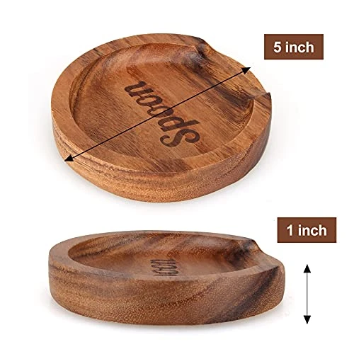 Best Acacia Wood Spoon Rest For Stove Top Round Small Wooden Coffee Spoon Rests Teaspoon Rest Spatula Rest Kitchen Spoon Holder Utensil Rest 6 Best Acacia Wood Spoon Rest For Stove Top Round Small Wooden Coffee Spoon Rests Teaspoon Rest Spatula Rest Kitchen Spoon Holder Utensil Rest - Image 6