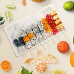 Natural Bamboo Skewers For BBQ,Appetizers,and More - Wooden Sticks For Grilling,Ideal For Appetizers,Cake Decoration,Cheese,Cocktail, Marshmallow 200 Count Pack -Peugeot Shop 51CHNNUC0jL