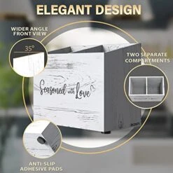 Cooking Utensil Holder, Cute Kitchen Counter Organizer, Utensil Caddy, Lovely Farmhouse Kitchen Decor (White) -Peugeot Shop 51CHdVKOSeL