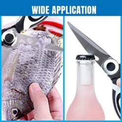 Kitchen Scissors Heavy Duty Sharp Herb Scissors, Multipurpose Cooking Scissors, Utility Stainless Steel Scissor, Kitchen Shears For Chicken Poultry Fish Meat Vegetables Herbs BBQ Nuts (Black & White) 9 Kitchen Scissors Heavy Duty Sharp Herb Scissors, Multipurpose Cooking Scissors, Utility Stainless Steel Scissor, Kitchen Shears For Chicken Poultry Fish Meat Vegetables Herbs BBQ Nuts (Black & White) -Peugeot Shop 51CNk9DR1UL