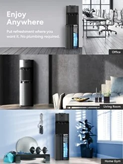 Brio CLBL520SCBLK Self-Cleaning Bottom Load Water Cooler Dispenser For 3 & 5 Gallon Bottles – Hot, Room & Cold Spouts, Child-Safety Lock, LED Display & Night Light, Black Stainless Steel 10 Brio CLBL520SCBLK Self-Cleaning Bottom Load Water Cooler Dispenser For 3 & 5 Gallon Bottles – Hot, Room & Cold Spouts, Child-Safety Lock, LED Display & Night Light, Black Stainless Steel -Peugeot Shop 51CSHx0pDZL