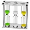 Tea Timer 3-4-5 Minute Sand, Metal Frame Hourglass Timer, Small Sand Timer Decoration, Color Hour Glass Sand Clock, Stainless Steel Reloj De Arena, Mini Trio Tea Sand Watch For Home Desk Office Decor