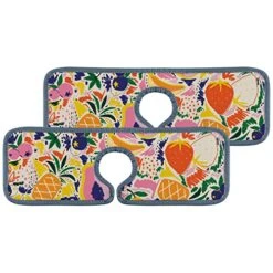 15" Microfiber Cloth Kitchen Faucet Absorbent Mat Splash Guard Drip Water Catcher Countertop Drying Protector Pads Faucet Behind For Bedroom Farmhouse Trendy Bright Colors Of Summer Fruits