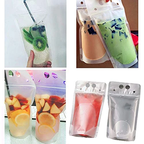 100 Pcs Drink Pouches With Straws, Freezable Drink Bags Juice Pouches, Reclosable Zipper Plastic Clear Reusable Drink Container Sets With Straw For Adults Cold & Hot Drinks 3 100 Pcs Drink Pouches With Straws, Freezable Drink Bags Juice Pouches, Reclosable Zipper Plastic Clear Reusable Drink Container Sets With Straw For Adults Cold & Hot Drinks - Image 3