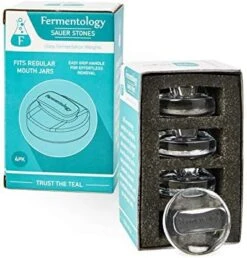 Sauer Stone Glass Weights – Pickling And Fermenting Weights - Set Of 8 - Regular Mouth Mason Jar Fermentation -Peugeot Shop 51Cj9pp72PL. AC