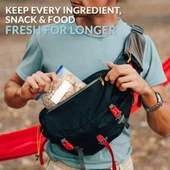 Freezer Slider Quart Bags [50 Pieces]- Leakproof Food Storage Freshness-Lock Bags With Expandable Bottom- Food-Safe Slider Zipper Bags With Freezer Shield Technology- Thick & Reusable Sandwich Bags -Peugeot Shop 51CnWkb88nL