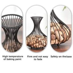 Wine Cork Holder,Cork Storage Display Wine Stopper Table Cork Container For Decoration(Matte Black) -Peugeot Shop 51CsDvKny4L