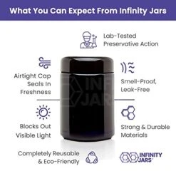 250 Ml (8.5 Fl Oz) Tall Black Ultraviolet Refillable Empty Glass Screw Top Jar 10-Pack 9 250 Ml (8.5 Fl Oz) Tall Black Ultraviolet Refillable Empty Glass Screw Top Jar 10-Pack -Peugeot Shop 51CtYKz7w7L