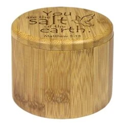 Salt Cellar Bamboo Storage Box With Magnetic Swivel Lid, 6 Ounce Capacity, You Are The Salt Of The Earth Matthew 5:13 Engraved On Lid 9 Salt Cellar Bamboo Storage Box With Magnetic Swivel Lid, 6 Ounce Capacity, You Are The Salt Of The Earth Matthew 5:13 Engraved On Lid -Peugeot Shop 51CveZDFjfL