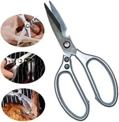 Multi-Purpose Kitchen Scissors, Chicken Bone Food Household Tools，Heavy Duty Shears For Meat, Seafood, Chicken, Vegetables, BBQ, Bottle Opener (Rosegold) -Peugeot Shop 51CyaMaSRXL. AC