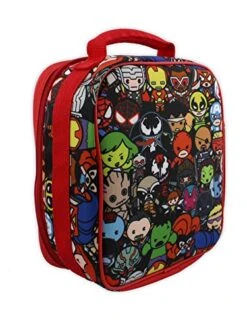 Marvel Kawaii Avengers Girls Boys Soft Insulated School Lunch Box (One Size, Red/Multi) -Peugeot Shop 51CytHCy8PL