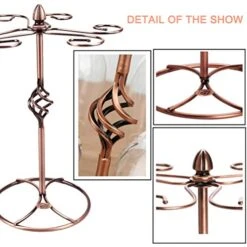Wine Glass Rack, Countertop Wine Glass Holder, Elegant Freestanding Tabletop Stemware Storage Rack/Wine Glass Stand Racks Holder With 6 Hooks Kitchen Glasses Accessories For Home Bar Storage, Stemware Racks, Bronze 11 Wine Glass Rack, Countertop Wine Glass Holder, Elegant Freestanding Tabletop Stemware Storage Rack/Wine Glass Stand Racks Holder With 6 Hooks Kitchen Glasses Accessories For Home Bar Storage, Stemware Racks, Bronze -Peugeot Shop 51CywnMwa4L