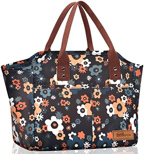 HOMESPON Fashionable Tote Reusable Insulated Lunch Bag Cooler Box With Pockets For Woman Man Work Shopping Or Travel (pineapple) 7 HOMESPON Fashionable Tote Reusable Insulated Lunch Bag Cooler Box With Pockets For Woman Man Work Shopping Or Travel (pineapple) - Image 7