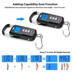 [Upgraded]FS01 Fishing Scale, Dr.meter 110lb/50kg Digital Hanging Scale With Storage Function And Numerical Comparison, Backlit LCD Display, Measuring Tape And 2 AAA Batteries Included -Peugeot Shop 51D3eIC2doL