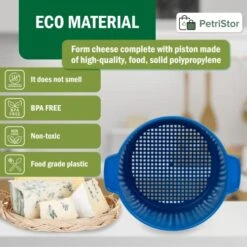 Cheese Mold With A Follower – Cheese Making Kit – Cheesemaking Supplies – Cheese Set For Press – Paneer Maker - 0.48 Gal - 1.8 L Blue -Peugeot Shop 51D4Vr5YLWL
