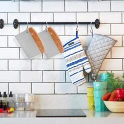 Bench Scraper Set Of 2, HaSteeL Metal Dough Scraper Cutter Pastry Chopper With Wooden Handle, Heavy Duty Stainless Steel Griddle Scraper With Measuring Marks For Cooking Baking Grilling -Peugeot Shop 51D5XI0PWYL