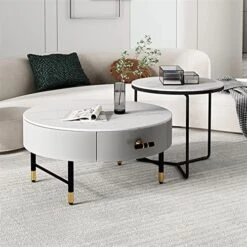 Table Marble Coffee Table Living Room Luxury Round Modern Coffee Table Books Outdoor Furniture