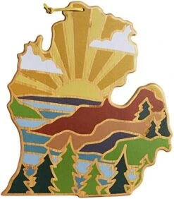 Arizona State Shaped Cutting Board And Charcuterie Serving Platter With Artwork By Summer Stokes, Includes Hang Tie For Wall Display -Peugeot Shop 51DIJNkOPcL. AC