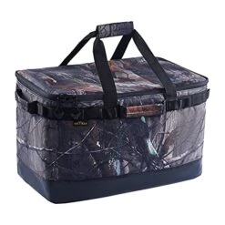Insulated Food Delivery Bags,(48L) Foldable Reusable Insulated Grocery Shopping Bags, Suitable For Catering, Picnics, Camping, Road Trips Portable Transport Bags (Leaf Camouflage)