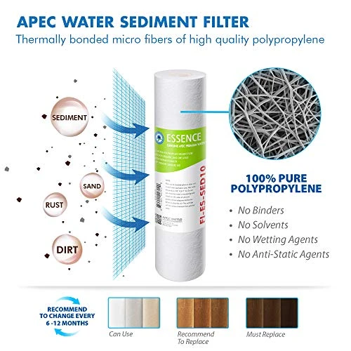 APEC Water Systems FILTER-MAX-ES50 50 GPD High Capacity Complete Replacement Filter Set For Essence Series Reverse Osmosis Water Filter System Stage 1-5 1 APEC Water Systems FILTER-MAX-ES50 50 GPD High Capacity Complete Replacement Filter Set For Essence Series Reverse Osmosis Water Filter System Stage 1-5