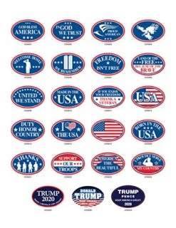 Patriotic Magnet - American Flag With Bright Colors - Long Lasting Magnets For Cars - Refrigerator Car Decals - Well Designed Magnetic Fridge Decal-Made In USA (6" X 4", In God We Trust)