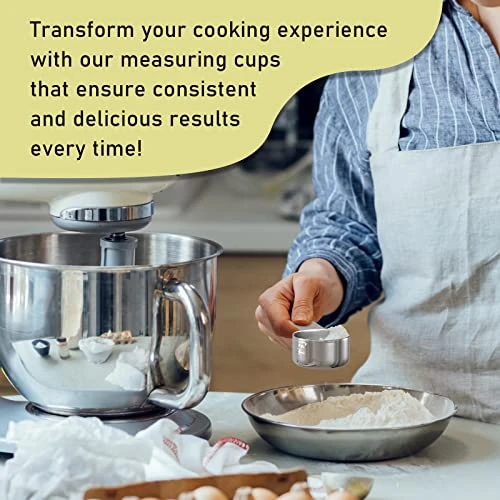 BERYLER 1/3 Cup (5.3 Tbsp | 80 Ml | 80 Cc | 2.7 Oz) Measuring Cup, Stainless Steel Measuring Cups, Metal Measuring Cup, Kitchen Gadgets For Cooking 4 BERYLER 1/3 Cup (5.3 Tbsp | 80 Ml | 80 Cc | 2.7 Oz) Measuring Cup, Stainless Steel Measuring Cups, Metal Measuring Cup, Kitchen Gadgets For Cooking - Image 4