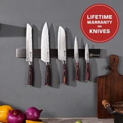 Kitchen Knife Set, Ultra Sharp Knife Set With Pakkawood Handle, High Carbon Stainless Steel Knives Set For Kitchen, 5 Piece Chef Knife Set Come With Gift Box -Peugeot Shop 51Dhi6iNjuL